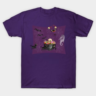 Halloween Hysteria Purple T-Shirt